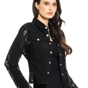 Black Denim Lace Jacket